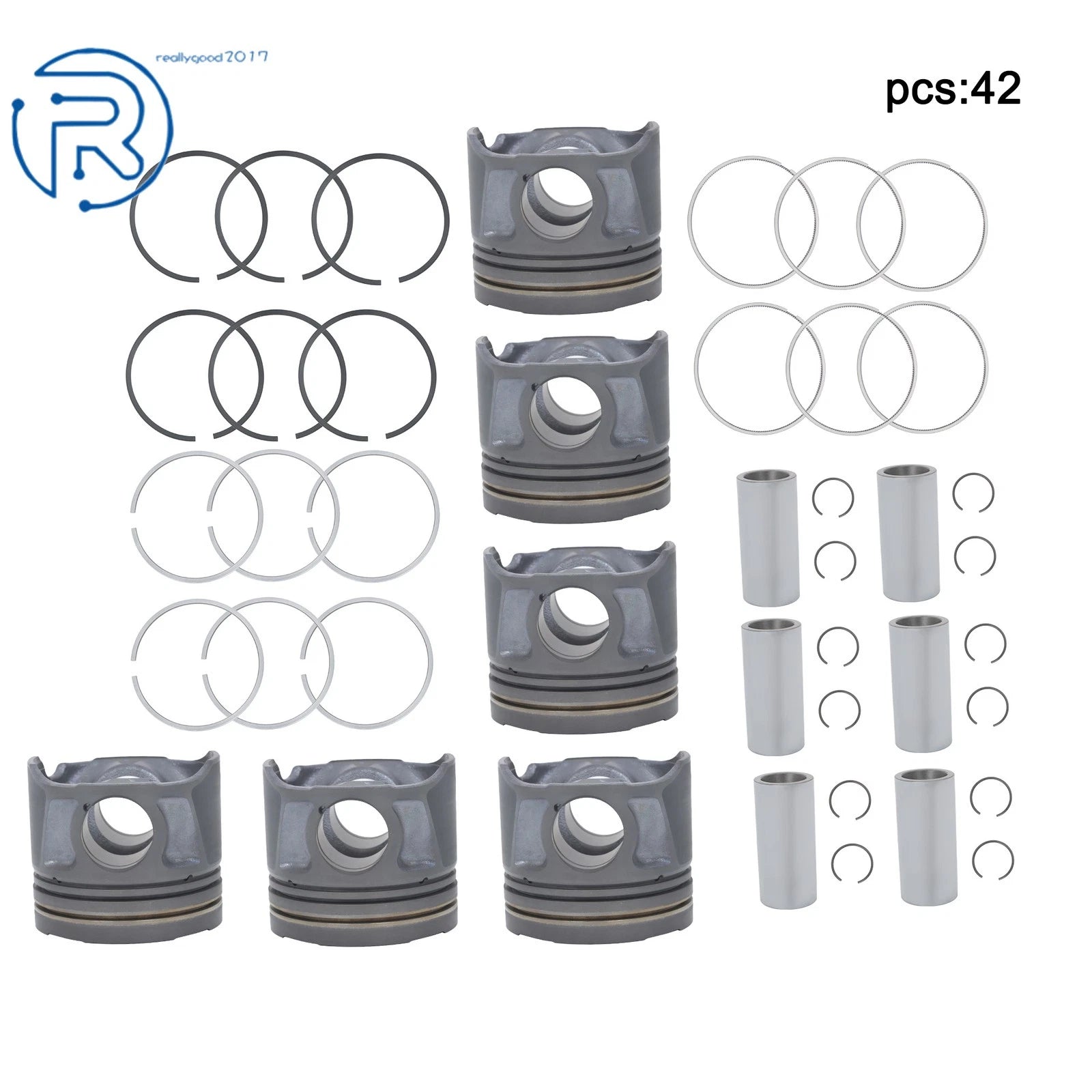Piston Set with Ring Kit for Jeep RAM 1500 3.0L V6 Diesel (2014–2022)