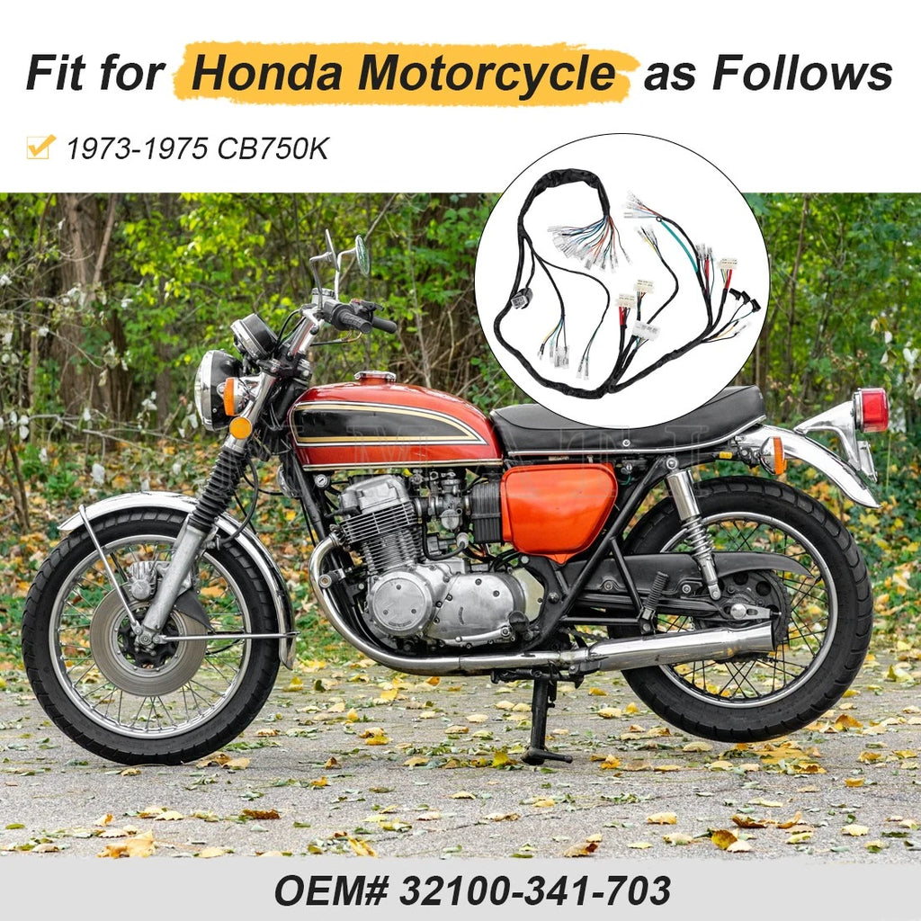 Main Wiring Harness 32100-341-703 for Honda CB750K (1973–1975)
