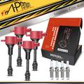 Set of 4 Ignition Coils & Iridium Spark Plugs for Nissan Altima (2002–2006)
