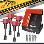 Set of 4 Ignition Coils & Iridium Spark Plugs for Nissan Altima (2002–2006)