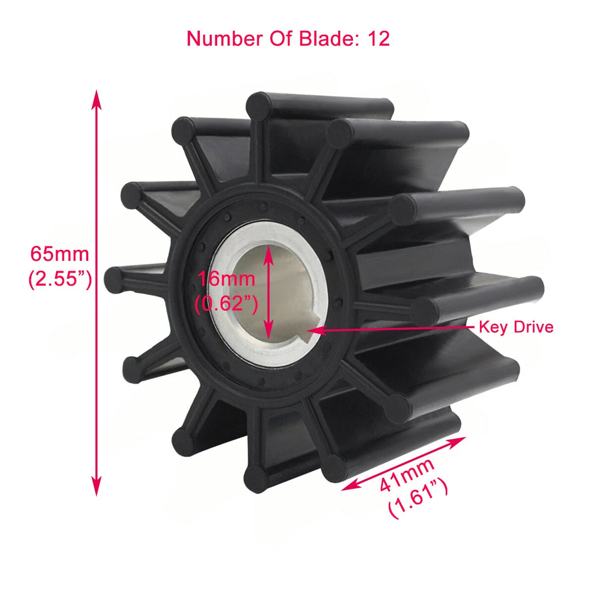 Water Pump Impeller Gasket Kit for Volvo (10615K, 18948-0001, 09-702B)