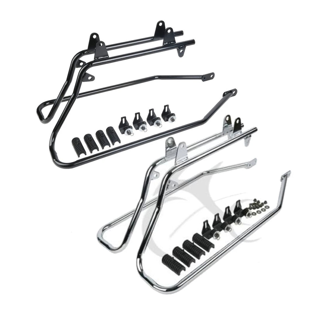 Saddlebag Conversion Brackets for Harley Softail Fatboy (1984–2017) Black/Chrome