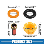 Set of 6 Fuel Injector O Rings Seals with Micro Filters for BMW 325i (1992–1995)