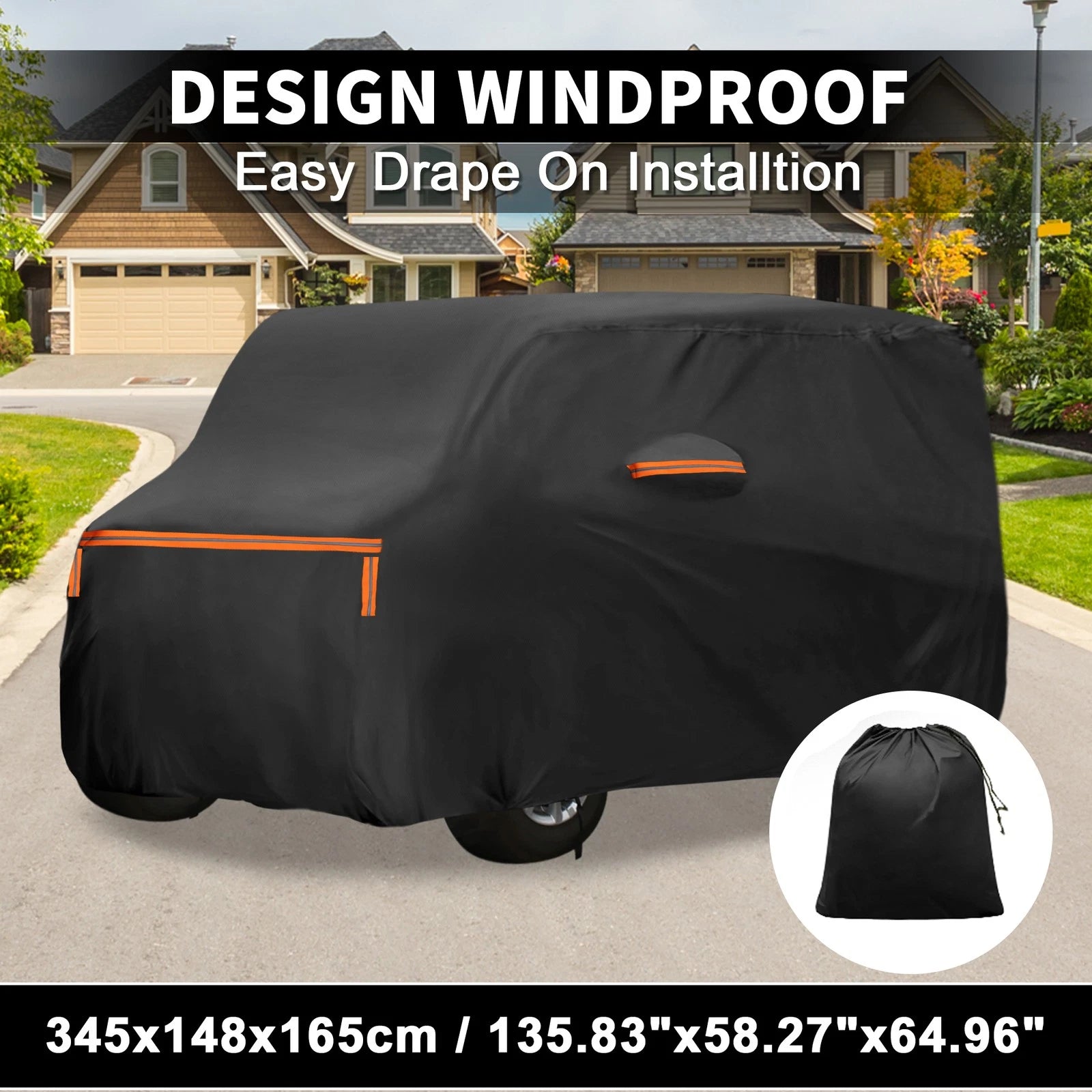 Waterproof Car Cover for Honda N-BOX (2012–2023) - Aluminum Film, Zipper