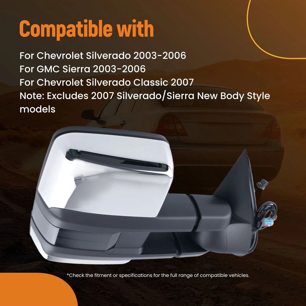 2X Heated Mirror for GMC Sierra (2003–2007) Power 15904035
