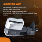 2X Heated Mirror for GMC Sierra (2003–2007) Power 15904035
