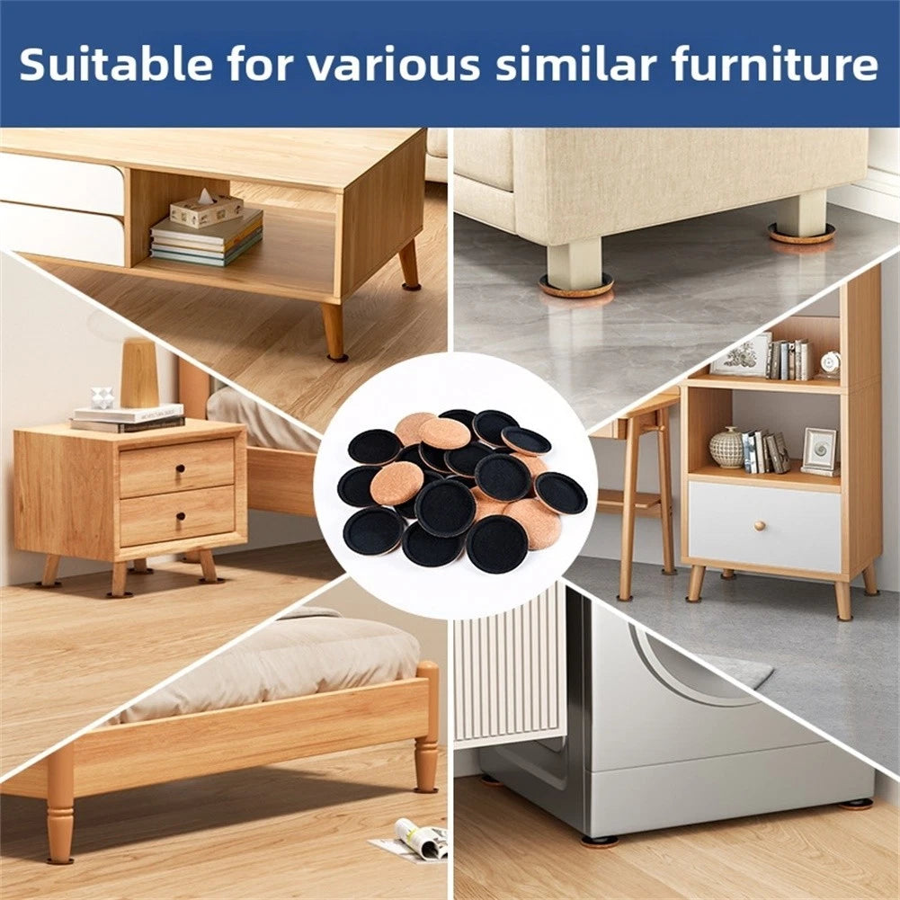 Set of 4 Non Woven Sliders for Indoor Furniture with Noise Reduction
