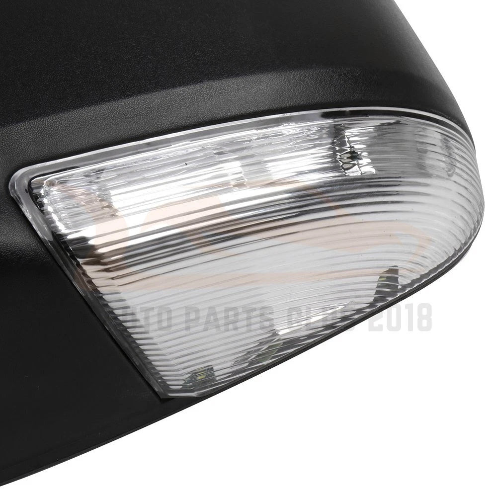 Set of 2 Power Heated Signal Black Exterior Mirrors for Dodge Ram (2009–2015)