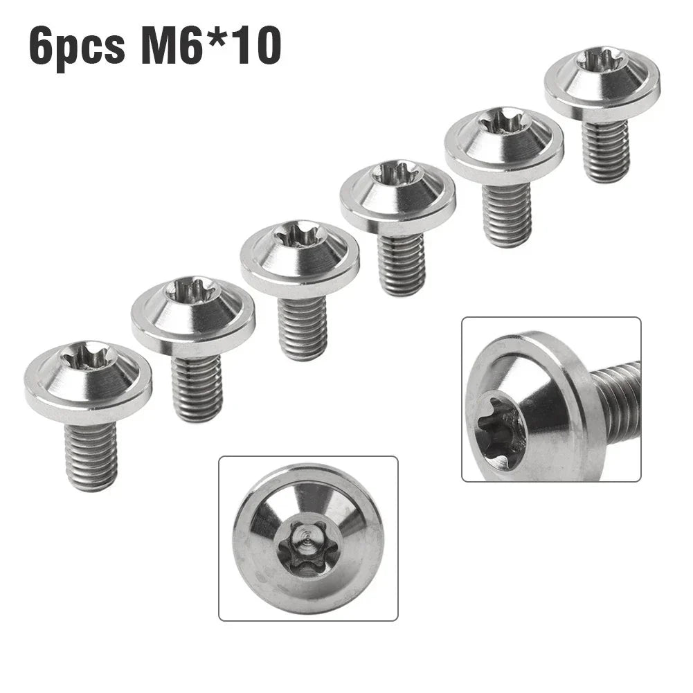 6 x Titanium Alloy M6x10mm Torx Head Bolts for Bike Motorcycle