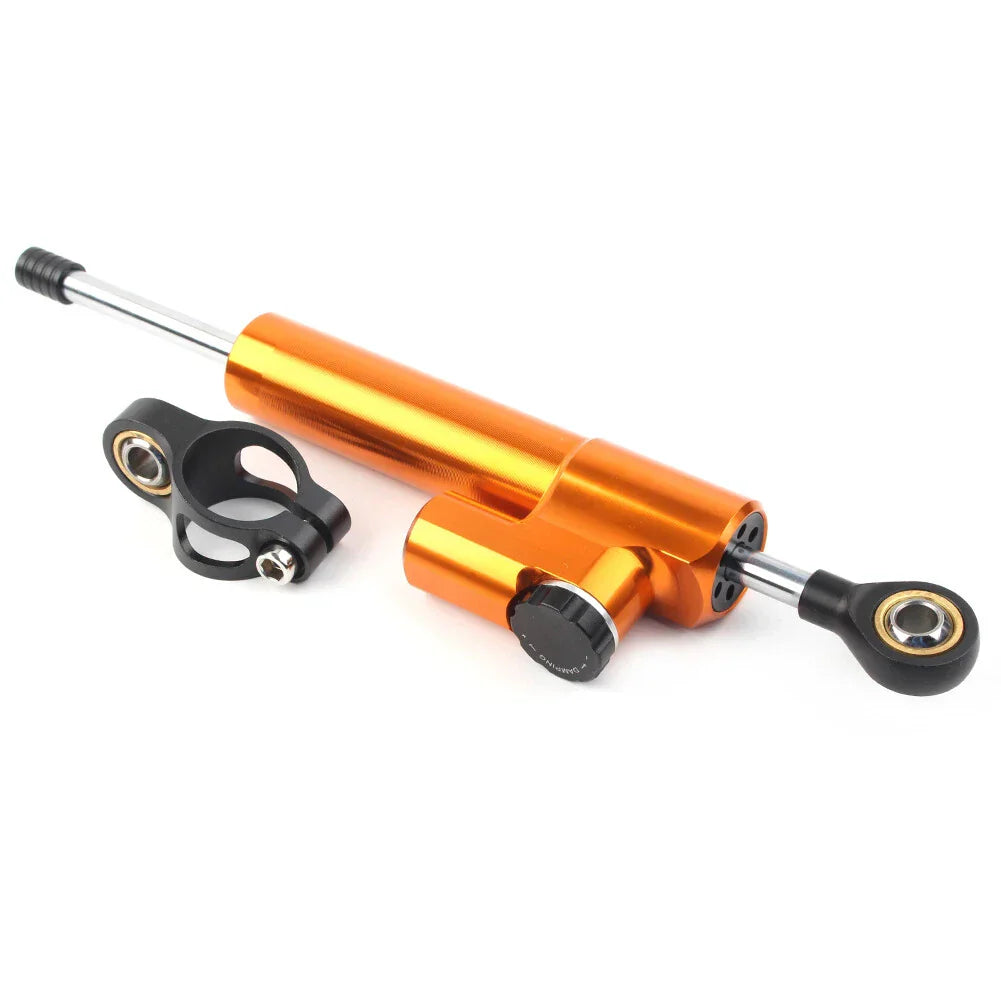 Adjustable Steering Damper Stabilizer for Universal Moto Gold & Black