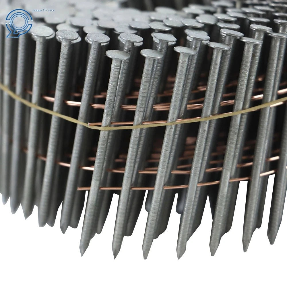 3600 Pack 15° Collated Wire Coil Full Round Head Siding Nails 2-1/4" x 0.092"