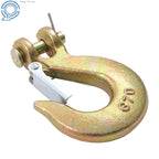 Set of 8 Heavy Duty Forged Steel Clevis Slip Hooks with Safety Latch