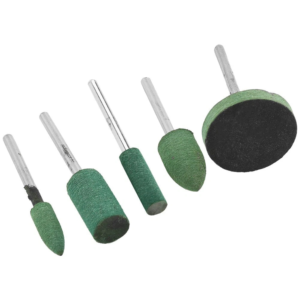 Set of 5 Rubber Grinding Heads 3mm Shank for Jewelry Making