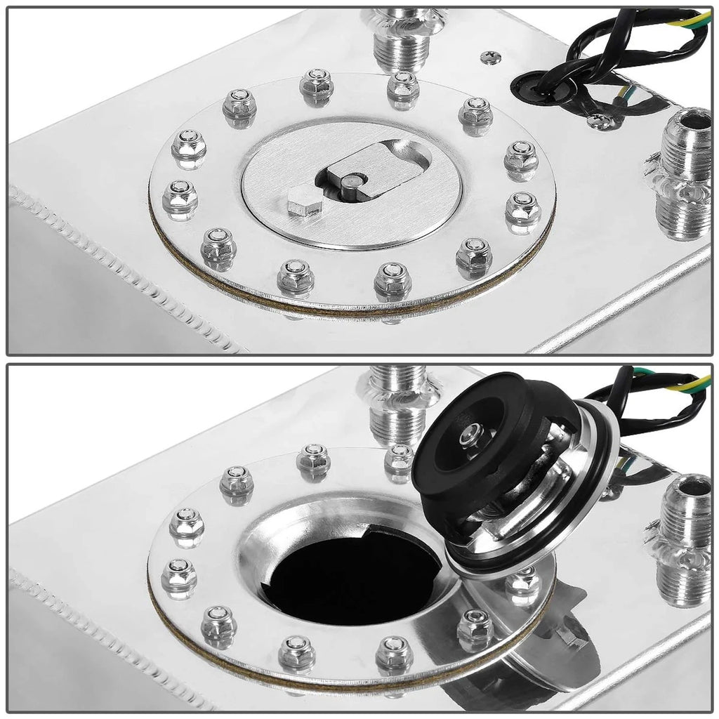 2.5 Gallon Aluminum Fuel Cell Tank + Level Sender for Race Applications