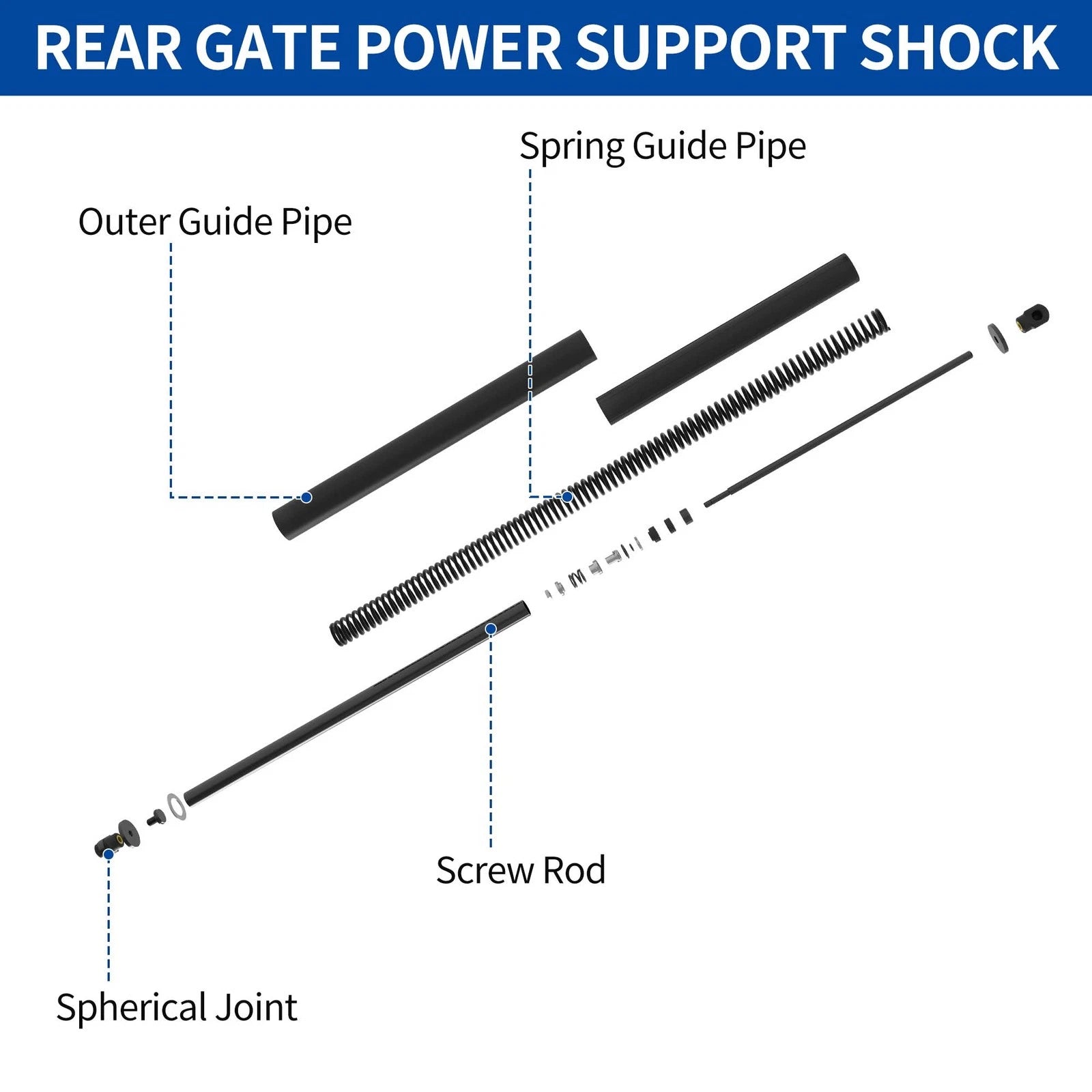 Rear RH Tailgate Power Lift Support for Ford Explorer (2016–2019) No.GB5Z78406A10A