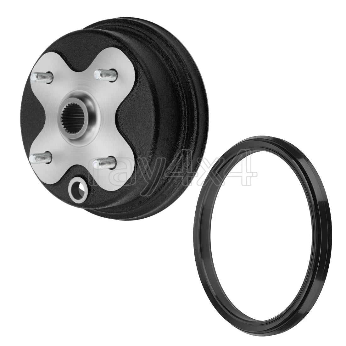 Brake Drum Hub & Dust Seal for Yamaha Kodiak 400, Big Bear 350 (1993–2006)
