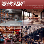 Heavy Duty Flat Dolly Cart for Hand Truck (2000lb Capacity)