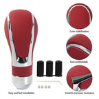 Red Leather Automatic Shift Knob for Universal Vehicles