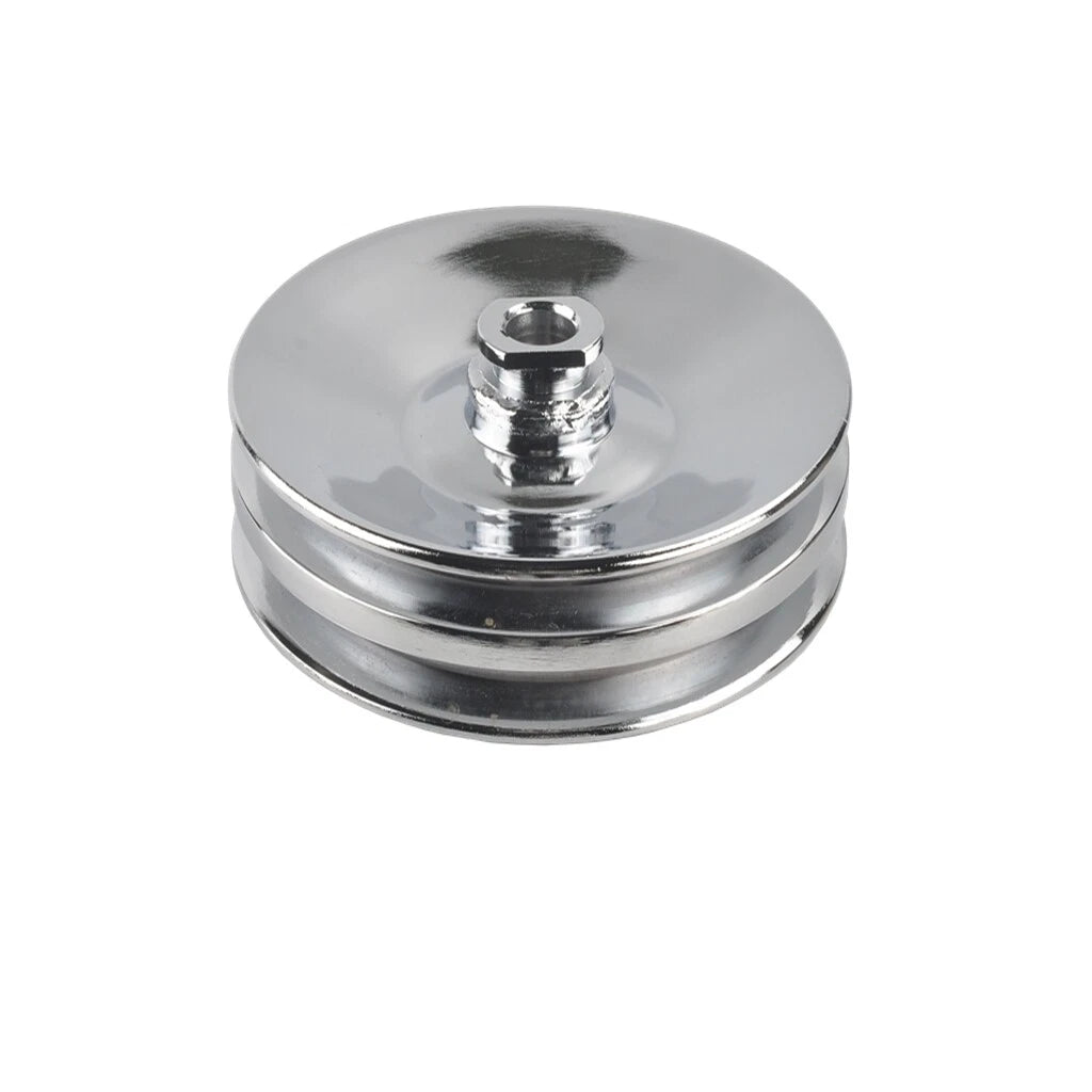 Double-Groove Pulley for GM Chevy Saginaw Power Steering Pump (Chrome)