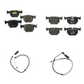 Set of 4 Hella Low-Met Disc Brake Pads w/ Sensors for BMW X5 (2000–2006)