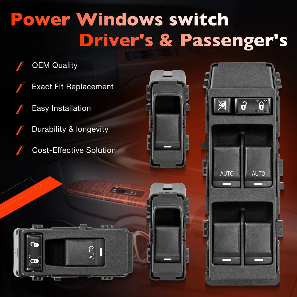 Power Window Control Switch for Jeep Chrysler 200 300 Dodge Charger (2006-2014)