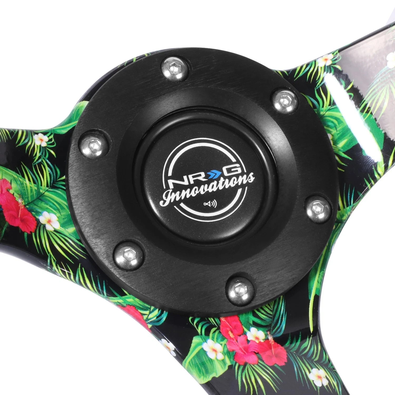 NRG 350mm 3" 3-Spoke Black Leather Steering Wheel for Universal Fit (2010–2023)