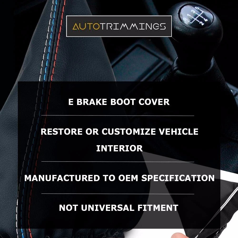 E Brake Boot Cover for Ford Mustang (1994–2004) Carbon Fiber Red Stitch