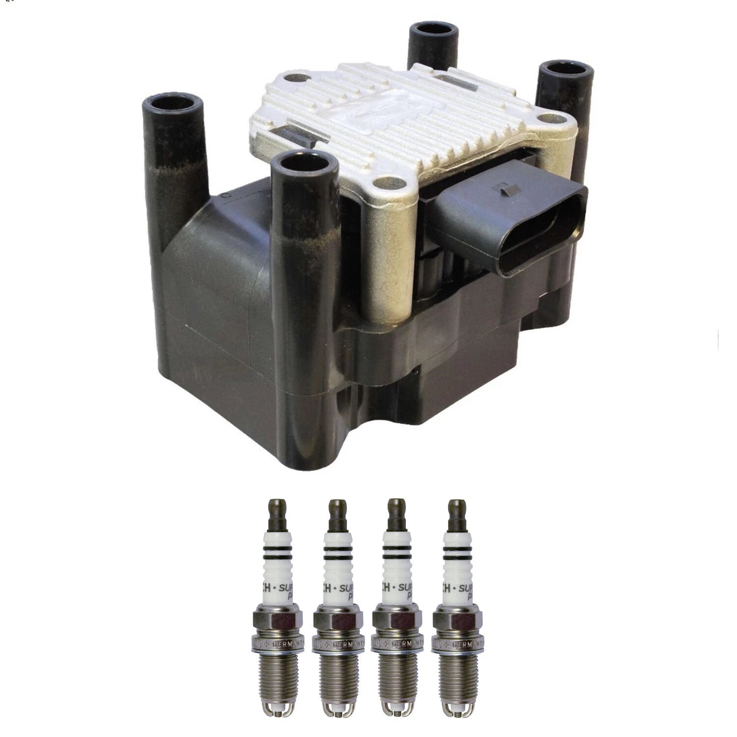 Set of 4 Bosch Ignition Coils for Audi A4, BMW E36, VW Golf, Jetta, Passat L4