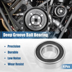 Set of 4 6003-2RS Deep Groove Ball Bearings for Various Models (17x35x10mm)