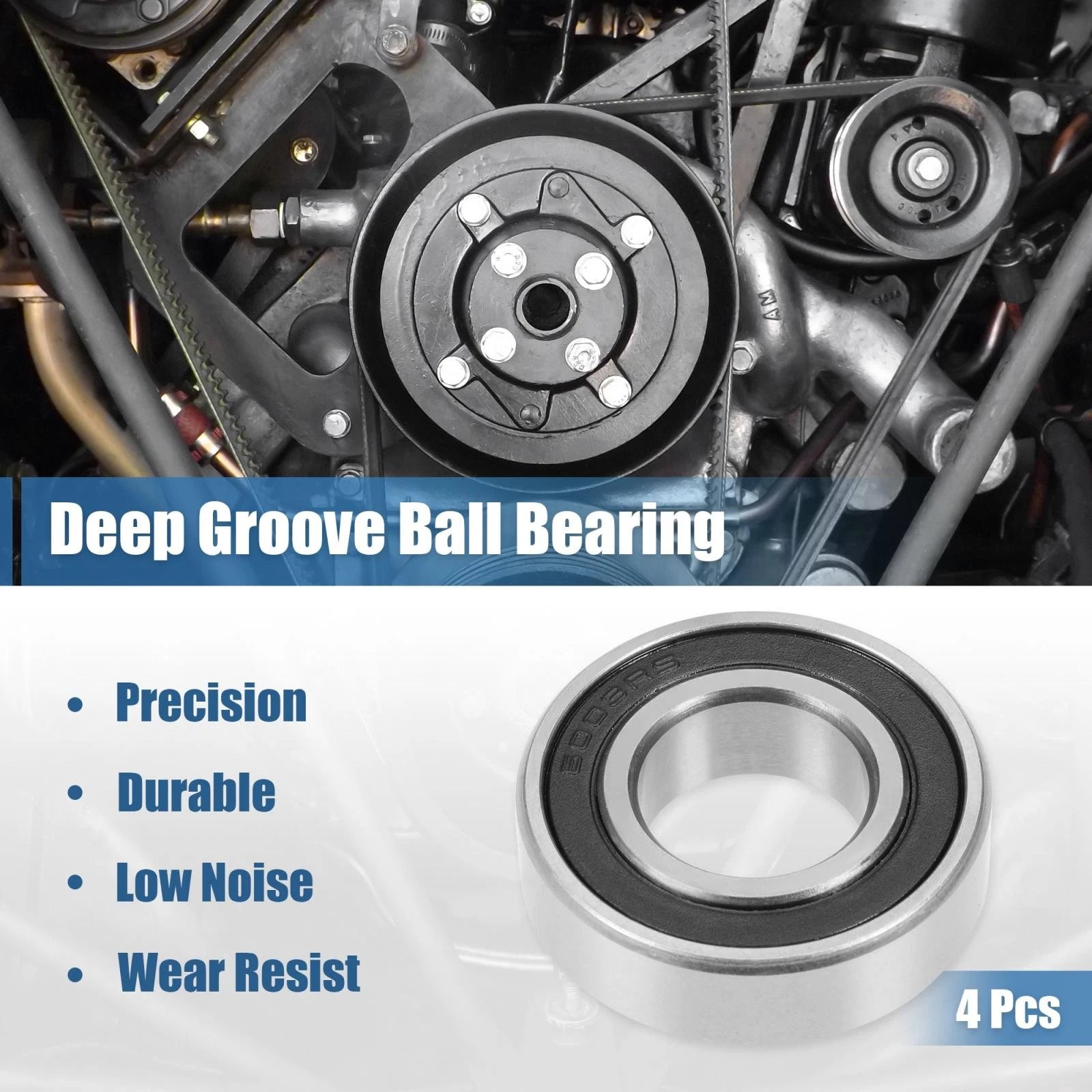 Set of 4 6003-2RS Deep Groove Ball Bearings for Various Models (17x35x10mm)