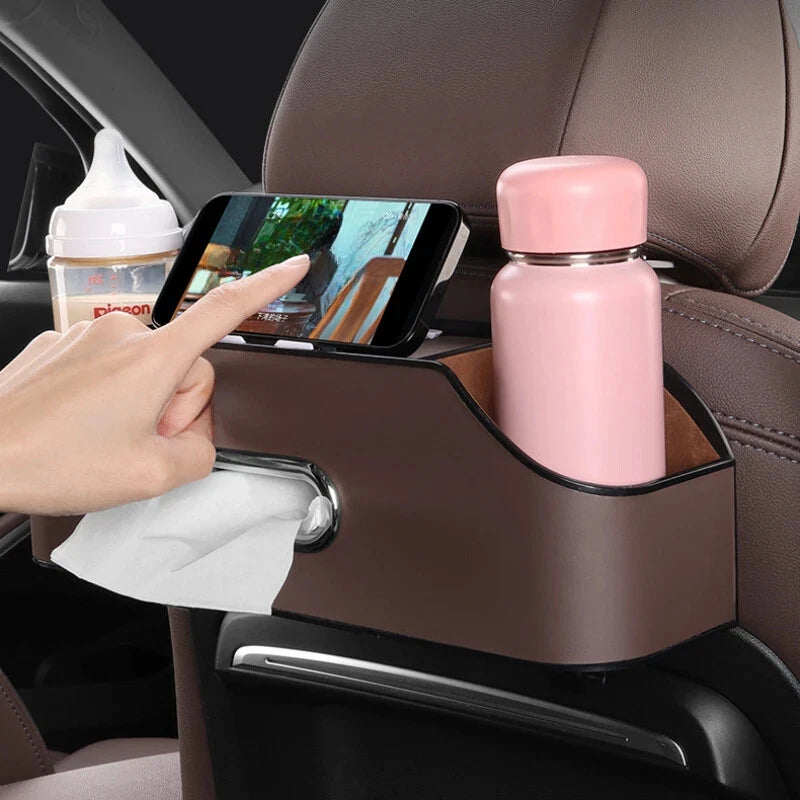 Back Seat Organizer for Car SUV (2010–2023) - Tissue Drink Cup Holder
