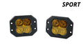 LED Fog Pods Flush Mount for Diode Dynamics SS3 Sport Yellow Amber ABL (Pair)