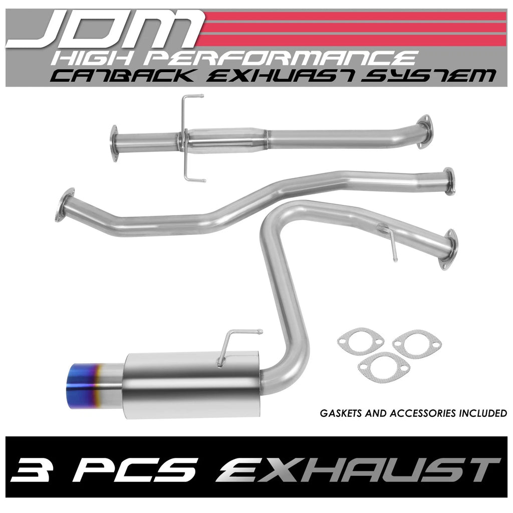2.25" Stainless Exhaust Catback with 4" Burnt Muffler Tip for Toyota Scion