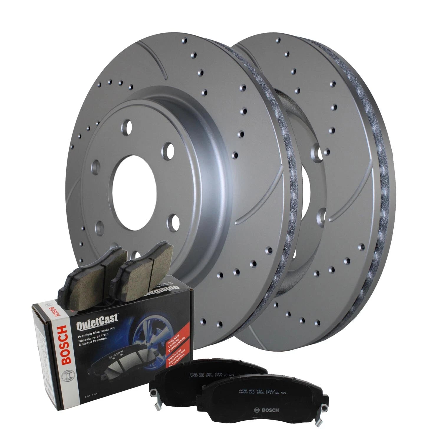 Front Brake Kit 325mm Drill Rotors & Bosch Ceramic Pads for Buick Chevy GMC Saturn