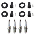 Set of 4 NGK Standard Spark Plugs & Coil Boots for Toyota Celica Corolla Matrix Prizm (1990–2005)