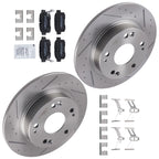 Rear Drilled Slotted Brake Rotors Pads Kit for Acura ILX (2013–2015), CSX (2006–2011)