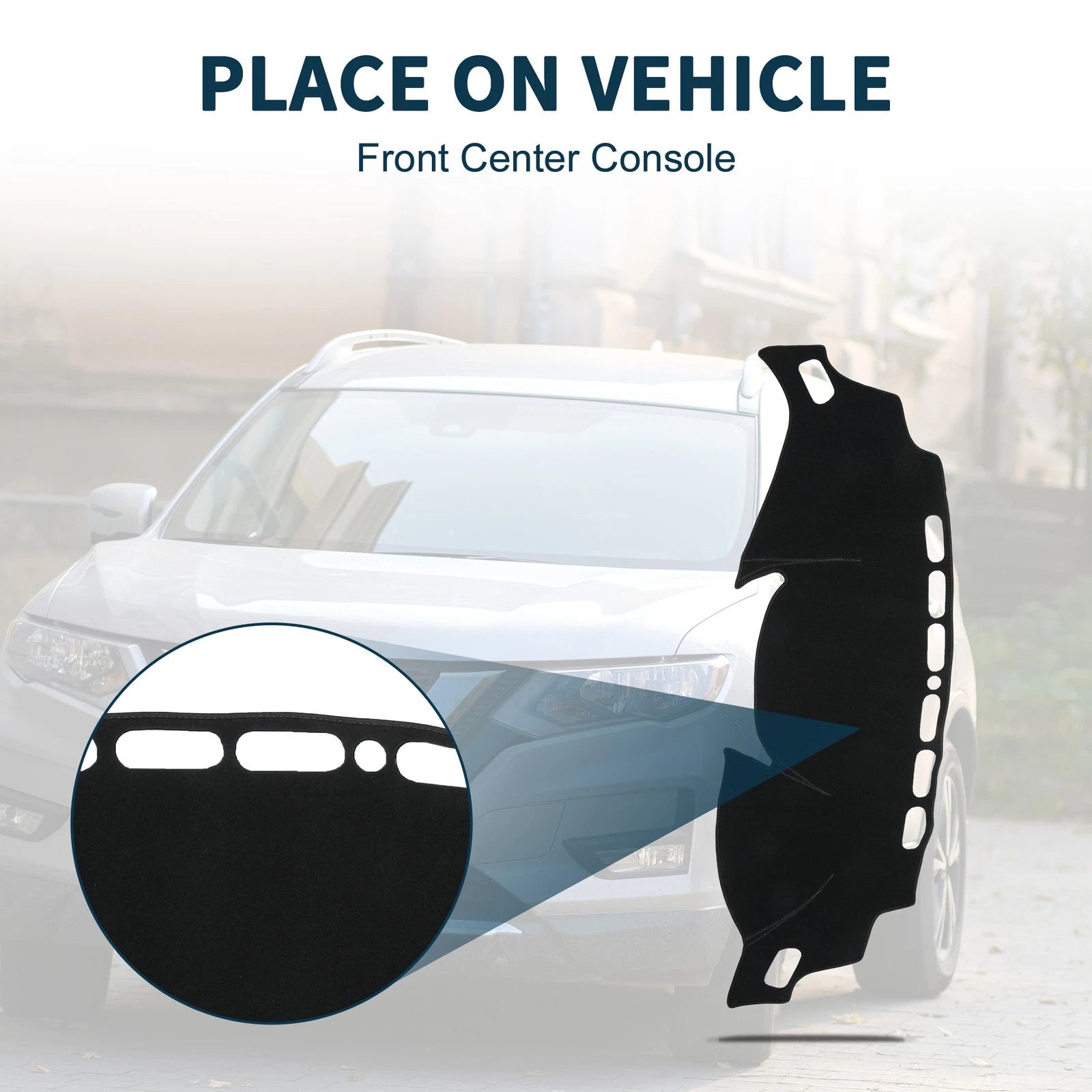 Dashboard Dash Cover Mat for Nissan X-Trail T32 (2013–2024) w/ Sticker Black