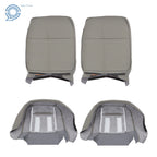 Set of 2 Front Seat Covers for Chevy Impala (1994–1996) Gray Leather Perforation