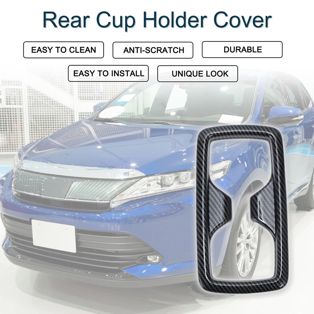 Rear Cup Holder Cover for Toyota Harrier 80 Series (1 Pcs, Carbon Fiber)