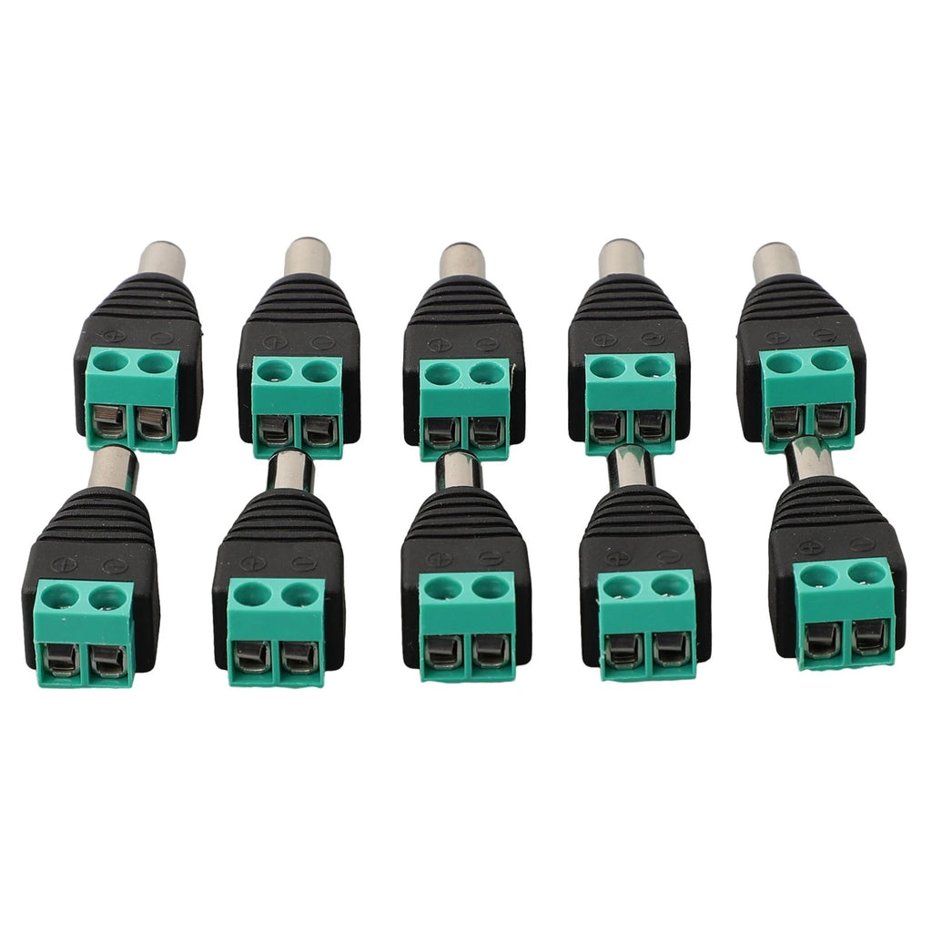 10X Male Adapter Connectors Standard Size 55 x 21 MM