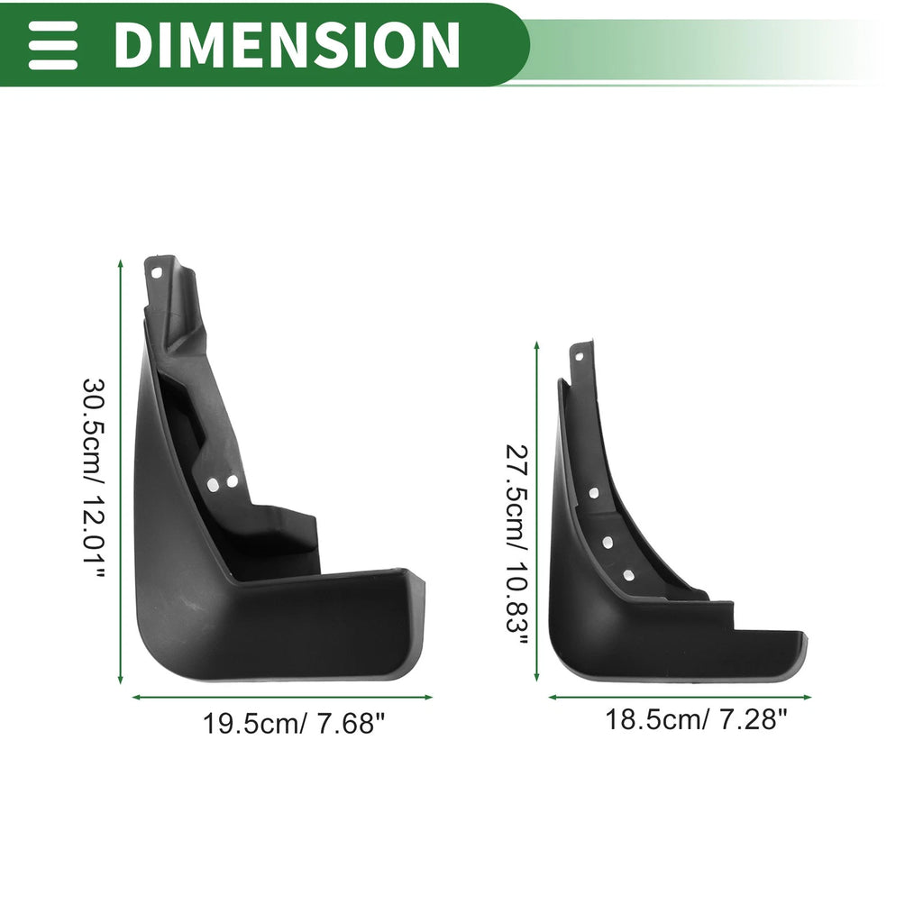 Set of 4 Mud Flaps for Audi A4 (Sedan) (2017–2018)