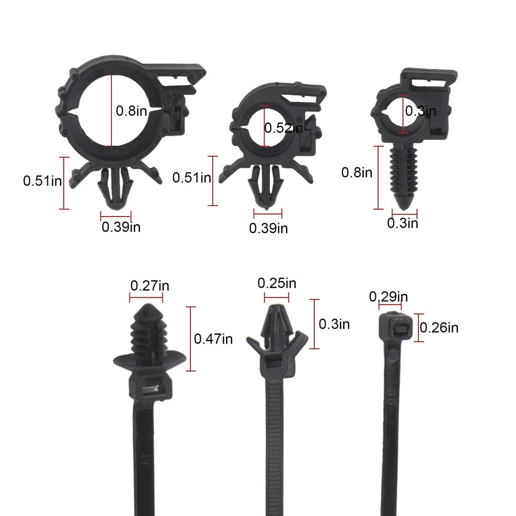 150 Pcs Car Wire Route Fasteners & Clip Set for Universal Use