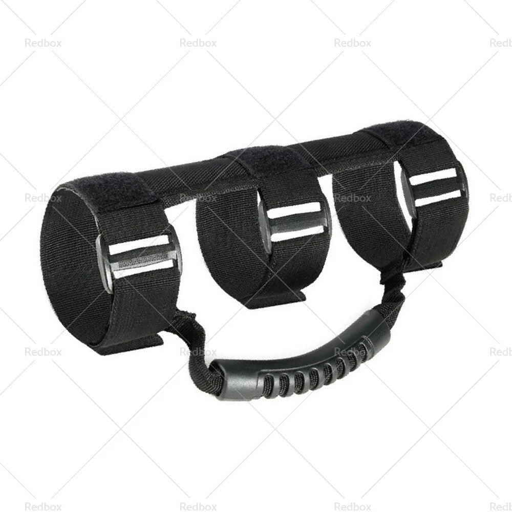 2X Off Road Roll Grab Bar Handles for Jeep Wrangler (JT, JL, JK, TJ) Black