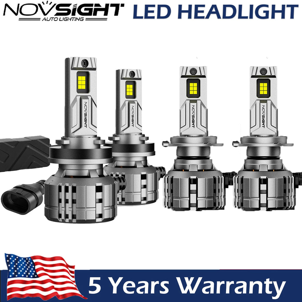 4X H11 H7 LED Headlight Bulbs for High Low Beam (200W 40000LM)