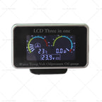 3-in-1 LCD Oil Pressure, Voltmeter, Water Temp Gauge for Car Truck (12V/24V)
