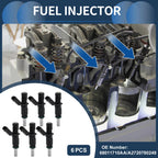 Set of 6 Fuel Injectors for Mercedes-Benz W204 C230 C280 C350 (2005–2014)