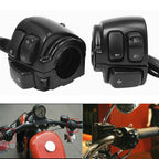 1" Handlebar Control Switches w/ Wiring Harness Kit for Harley