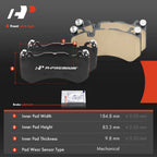 Set of 4 Front Ceramic Brake Pads for Mercedes-Benz C63 AMG (2012–2015)