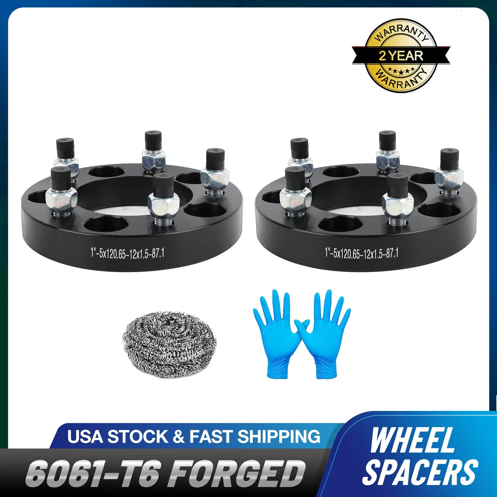 2X 1 Inch Wheel Spacers for Chevy Corvette S10 Camaro Pontiac GTO