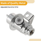 Fuel Pressure Regulator for Chevrolet Colorado (2004–2005) No.PR316 Metal 20-70 Psi